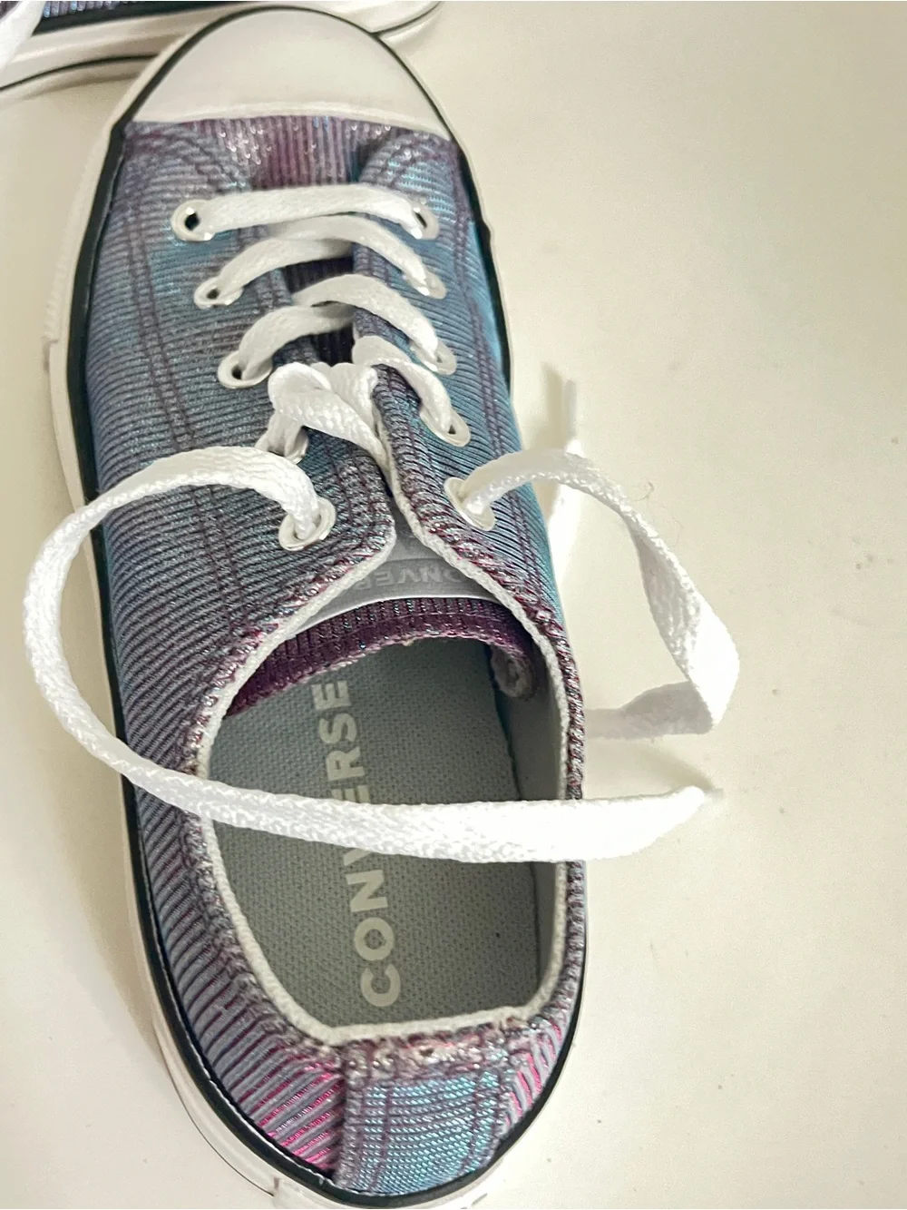 Converse All Star Chuck Taylor Low Shoes Sneakers Youth iridescent purple Silver